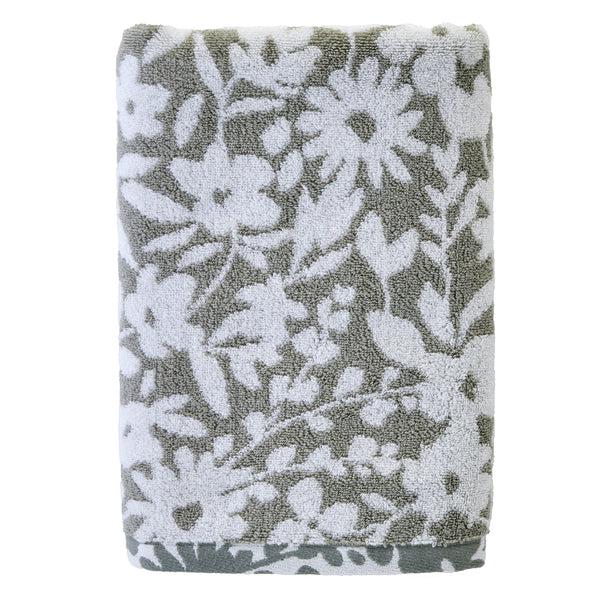 skl home Bedford Floral Jacquard Bath Towel Sage