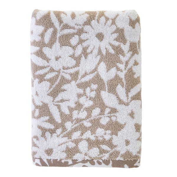 skl home Bedford Floral Jacquard Bath Towel Tan