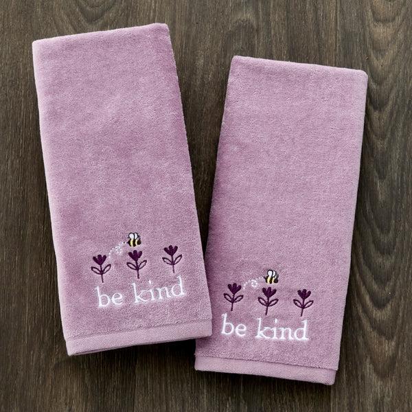 Skl Home Bee Kind 2-Piece Hand Towel Set Lavender