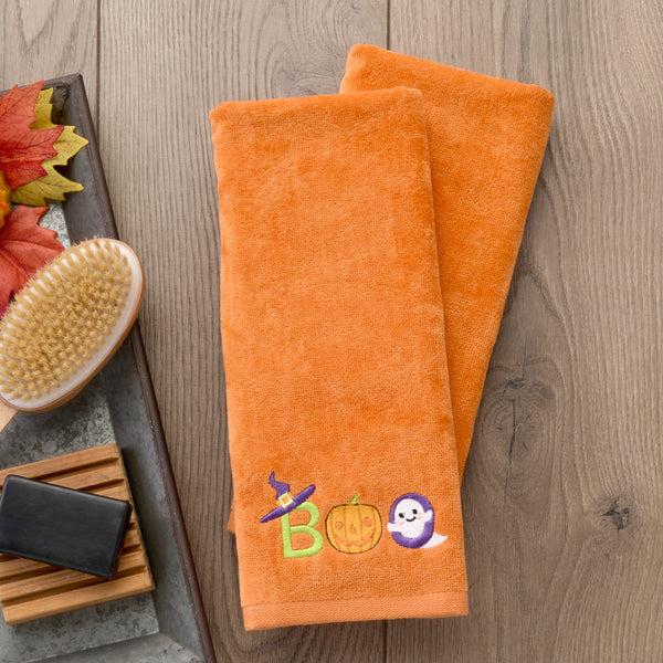 Skl Home Boo 2-Piece Hand Towel Set Orange