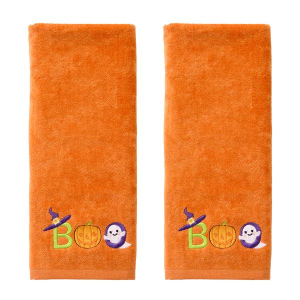 skl home Boo 2-Piece Hand Towel Set Orange