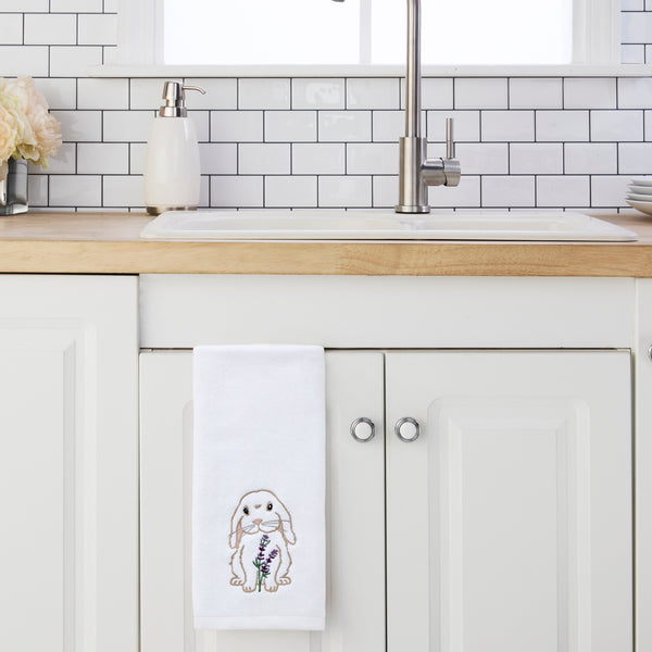 Skl Home Bunny Lop 2-Piece Hand Towel Set White