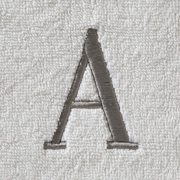 Skl Home Casual Monogram “A” Cotton Bath Towel White