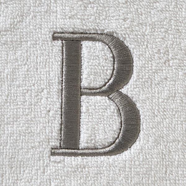 Skl Home Casual Monogram “B” Cotton Bath Towel White