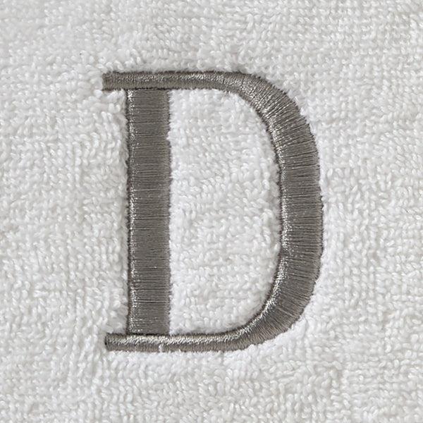 Skl Home Casual Monogram “D” Cotton Bath Towel White