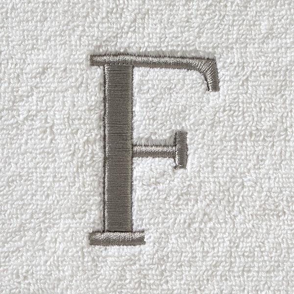Skl Home Casual Monogram “F” Cotton Bath Towel White