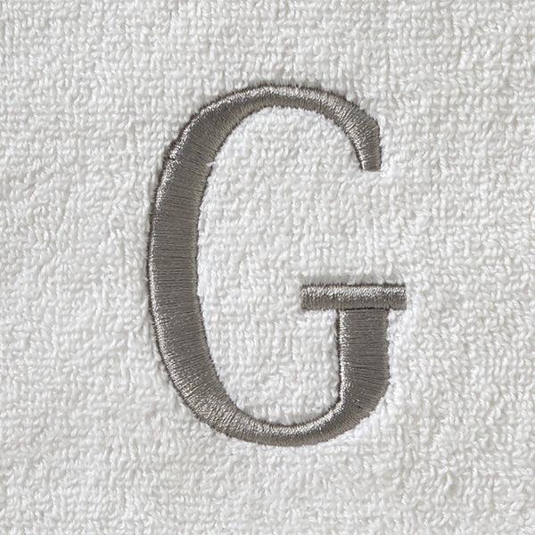 Skl Home Casual Monogram “G” Cotton Bath Towel White
