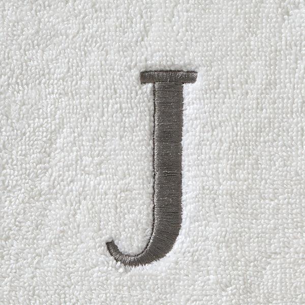 Skl Home Casual Monogram “J” Cotton Bath Towel White