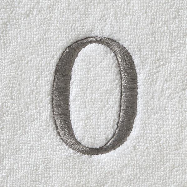 Skl Home Casual Monogram “O” Cotton Bath Towel White