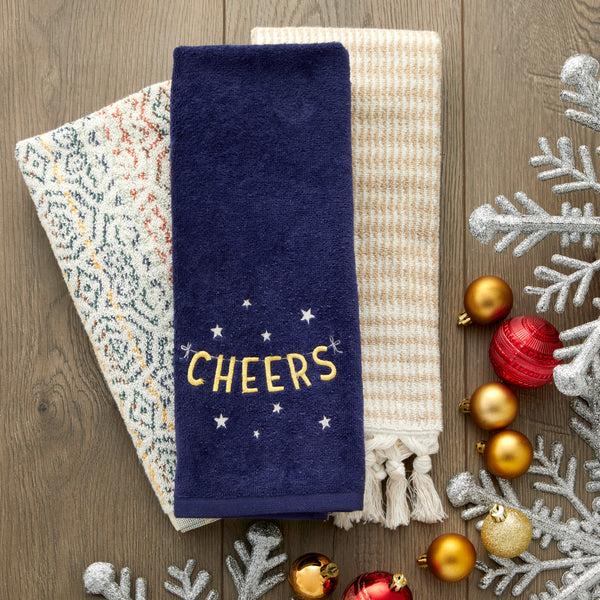 Skl Home Cheers 2-Piece Hand Towel Set Navy
