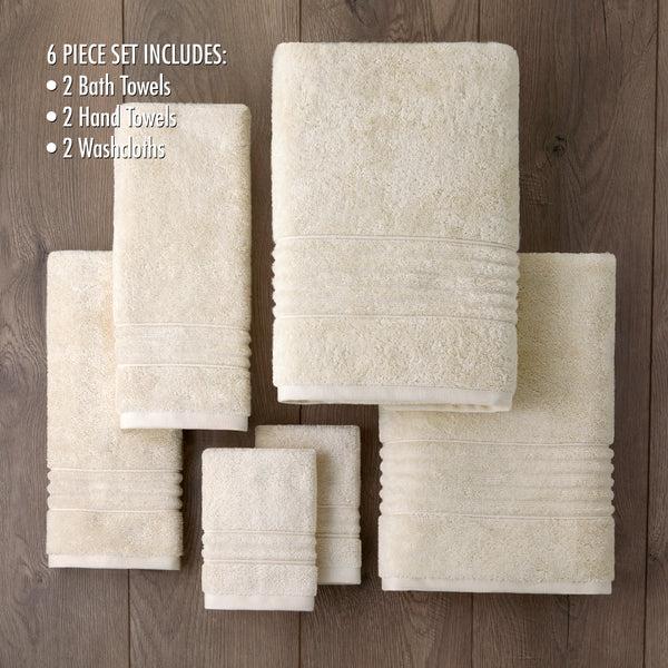 Skl Home Classic SoftTouch 6-Piece Towel Set Cream