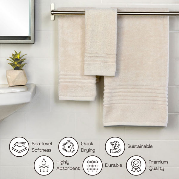 Skl Home Classic SoftTouch 6-Piece Towel Set Cream