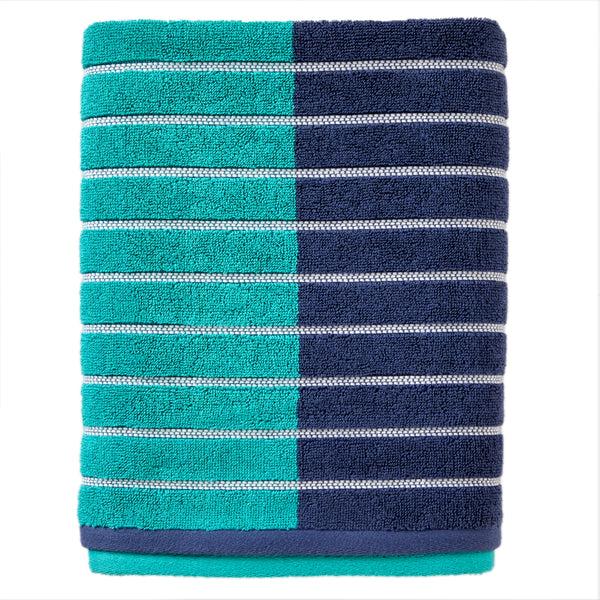 skl home Colorblock Stripes Bath Towel Teal/Blue