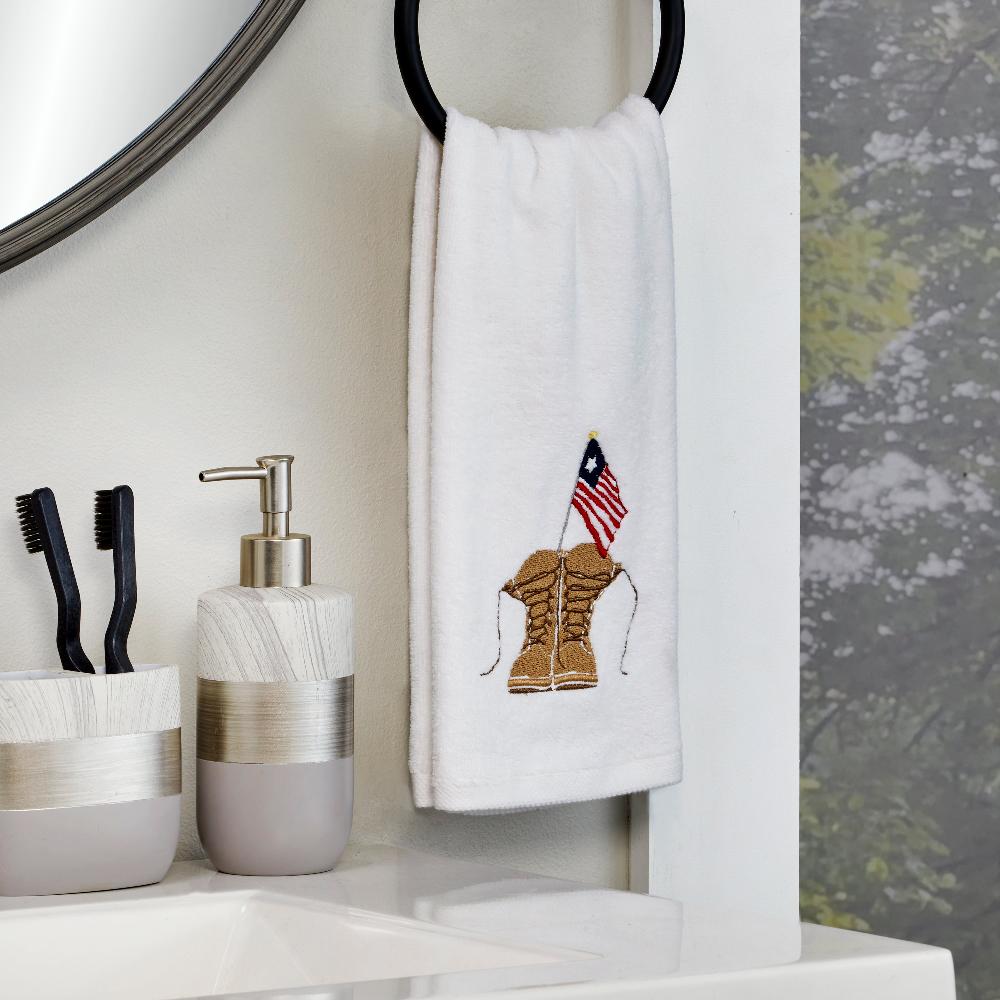 Skl Home Combat Boots 2-Piece Hand Towel Set White