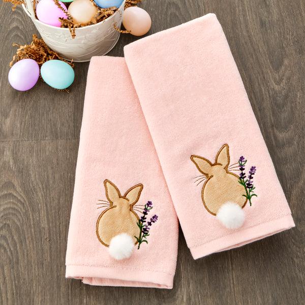 Skl Home Cotton Tail 2-Piece Hand Towel Set Pink