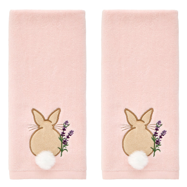 skl home Cotton Tail 2-Piece Hand Towel Set Pink