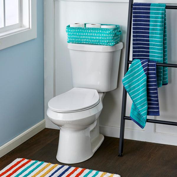 Skl Home Dotty Waves Collapsible Storage Bin Aqua