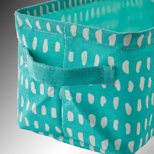 Skl Home Dotty Waves Collapsible Storage Bin Aqua