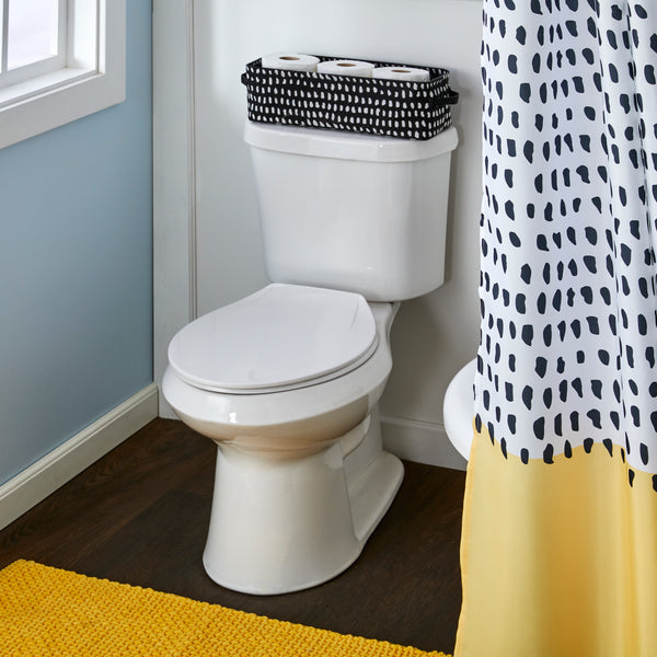 Skl Home Dotty Waves Collapsible Storage Bin Black