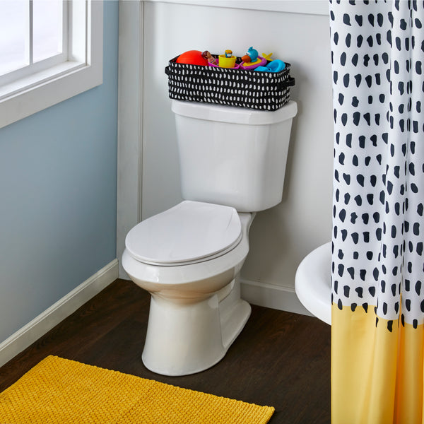 Skl Home Dotty Waves Collapsible Storage Bin Black