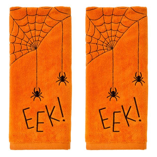 skl home Eek 2-Piece Hand Towel Set Orange)