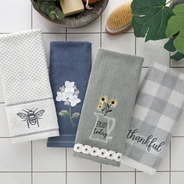Skl Home Enjoy Today 2-Piece Hand Towel Set Gray