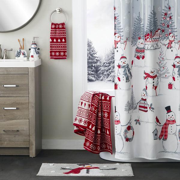 Skl Home Fair Isle 4pc Bath & Hand Towel Set Red