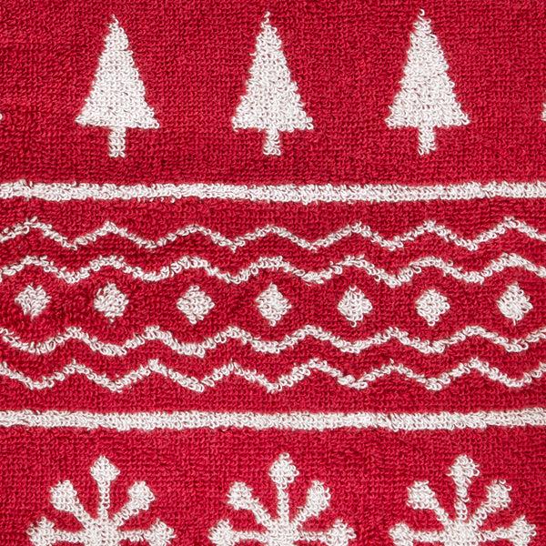 Skl Home Fair Isle Jacquard Bath Towel Red/White