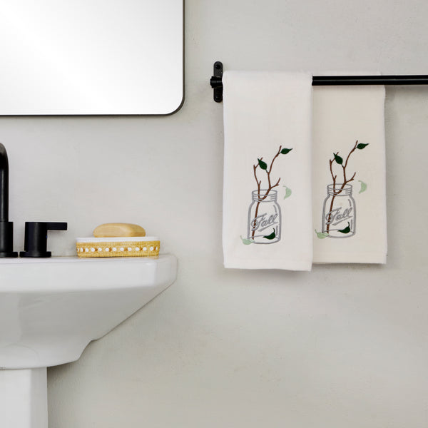 Skl Home Fall Jar 2-Piece Hand Towel Set Natural