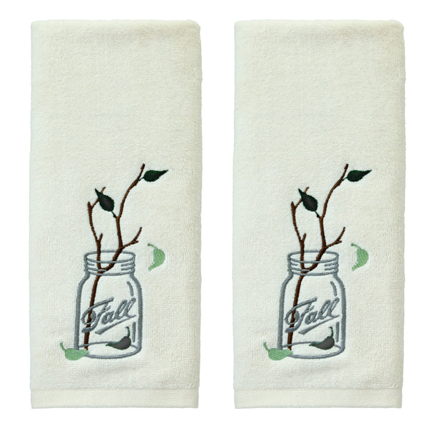 skl home Fall Jar 2-Piece Hand Towel Set Natural