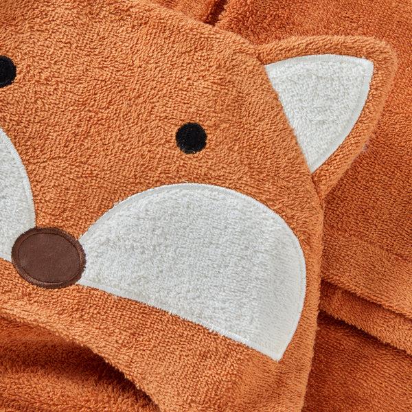 Skl Home Forest Animals Hooded Towel Orange