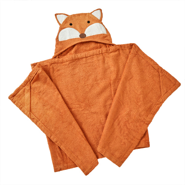 skl home Forest Animals Hooded Towel Orange