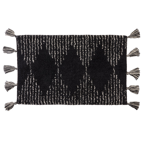 skl home Geo Diamond Tufted Rug Black