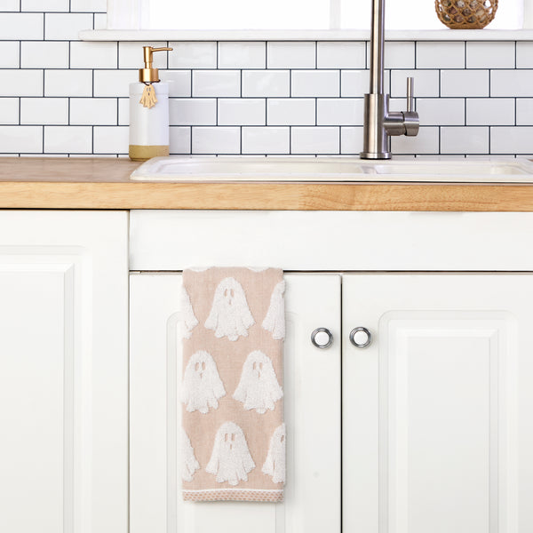 Skl Home Ghost Jacquard 2-Piece Hand Towel Set Tan