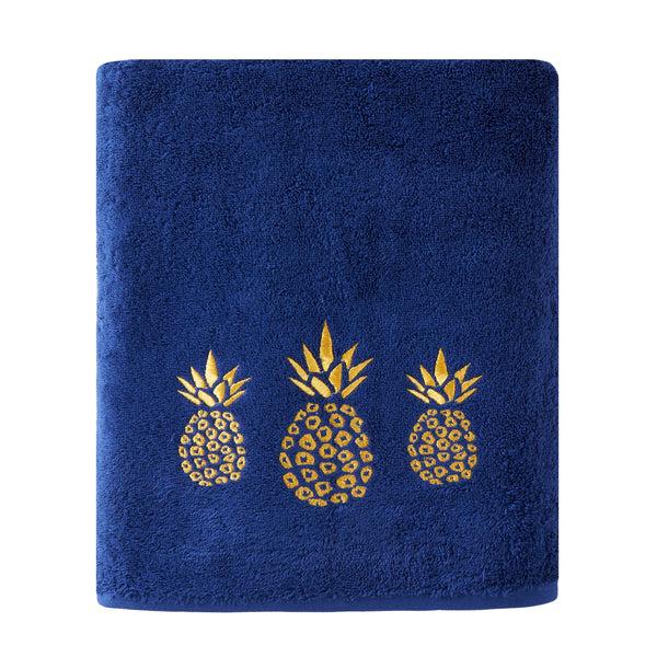 skl home Gilded Pineapple Bath Towel Navy