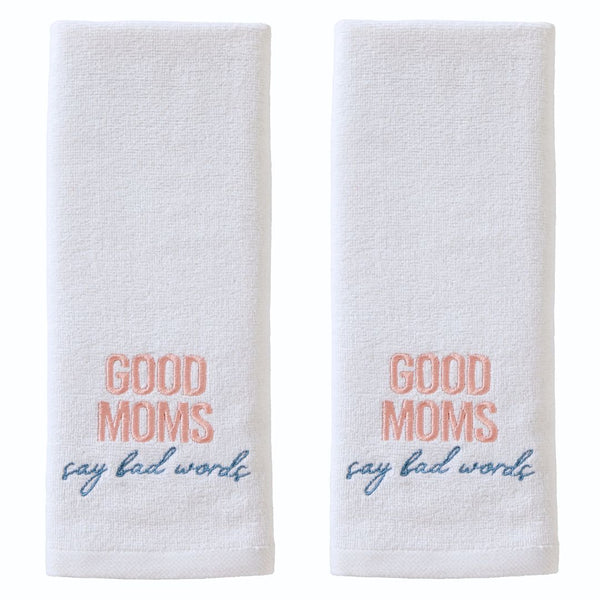 skl home Good Moms 2-Piece Hand Towel Set White