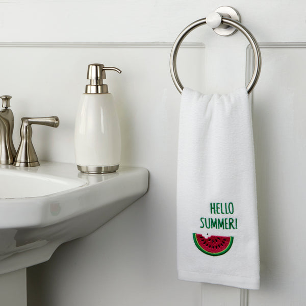 Skl Home Hello Summer 2-Piece Hand Towel Set White