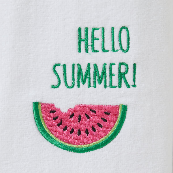 Skl Home Hello Summer 2-Piece Hand Towel Set White