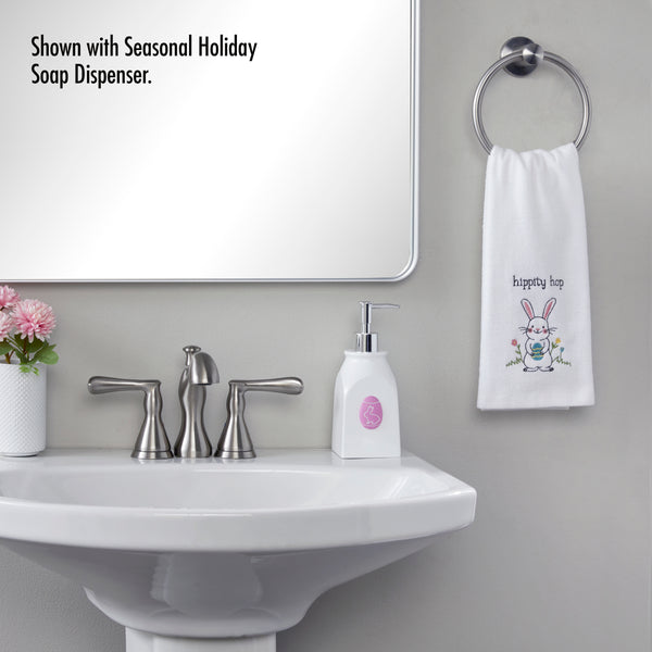 Skl Home Hippity Hop 2-Piece Hand Towel Set White