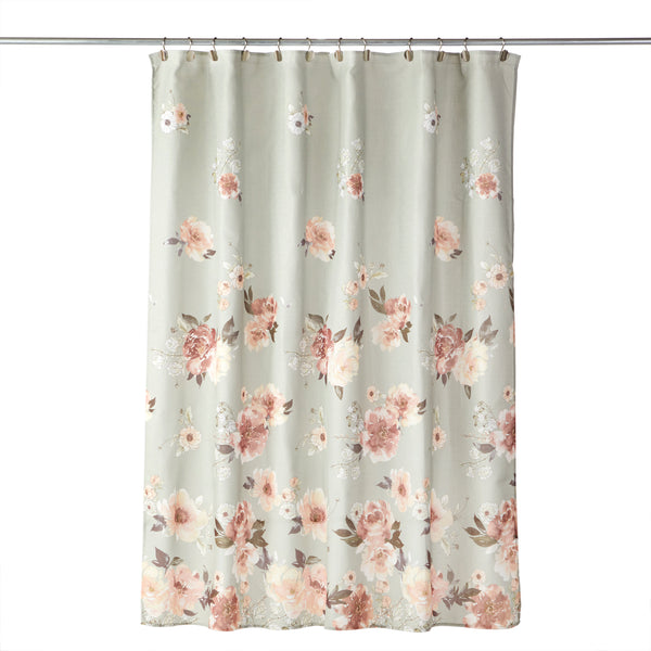 Skl Home Holland Floral Fabric Shower Curtain Sage