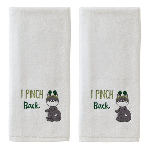 skl home I Pinch Back 2-Piece Hand Towel Set White