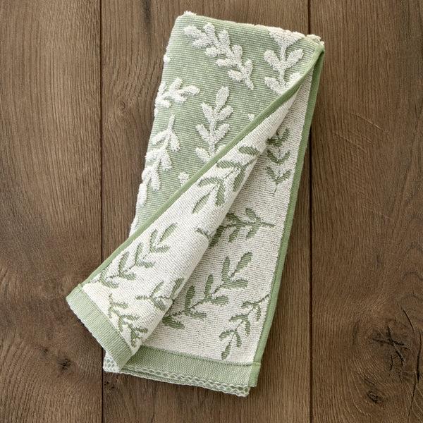 Skl Home Leaf Sprig 2-Piece Hand Towel Set Sage