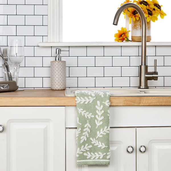 Skl Home Leaf Sprig 2-Piece Hand Towel Set Sage
