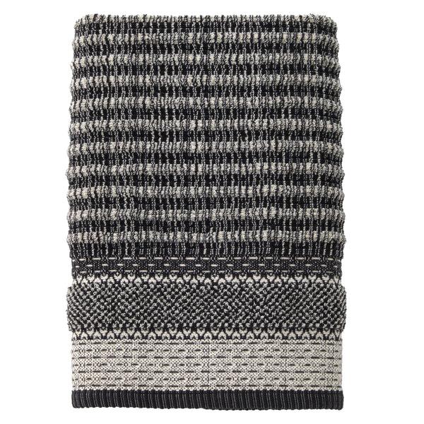 skl home Lewis Jacquard Bath Towel Black/Linen