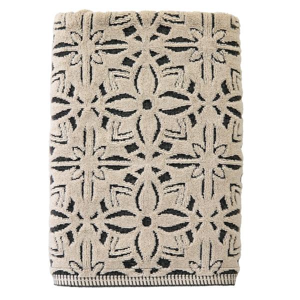 skl home Lisbon Jacquard Bath Towel Natural/Black