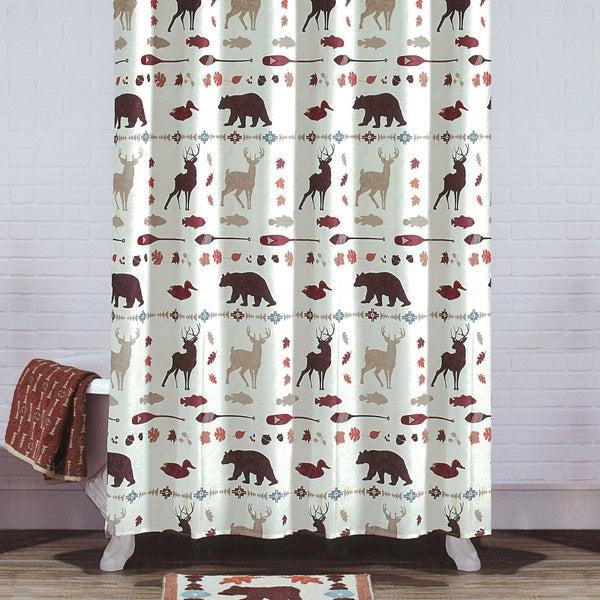 skl home Lodge Life Fabric Shower Curtain Multi