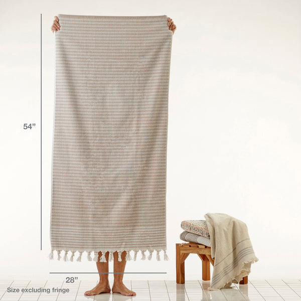 Skl Home Longborough Turkish Cotton Bath Towel Tan
