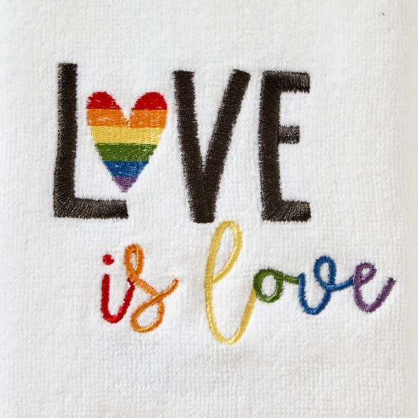 Skl Home Love Is Love 2-Piece Hand Towel Set White
