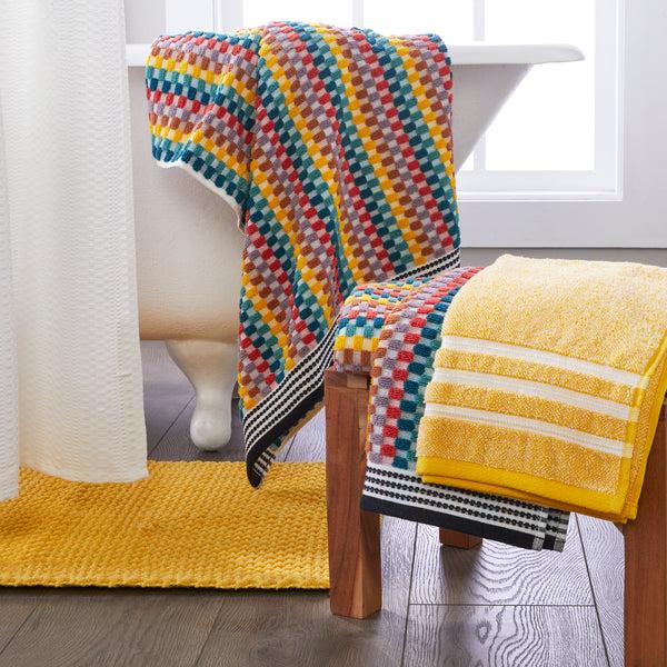 Skl Home Mid-Century 2-Piece Hand Towel Set Yellow