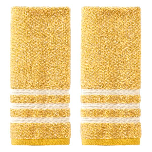 skl home Mid-Century 2-Piece Hand Towel Set Yellow